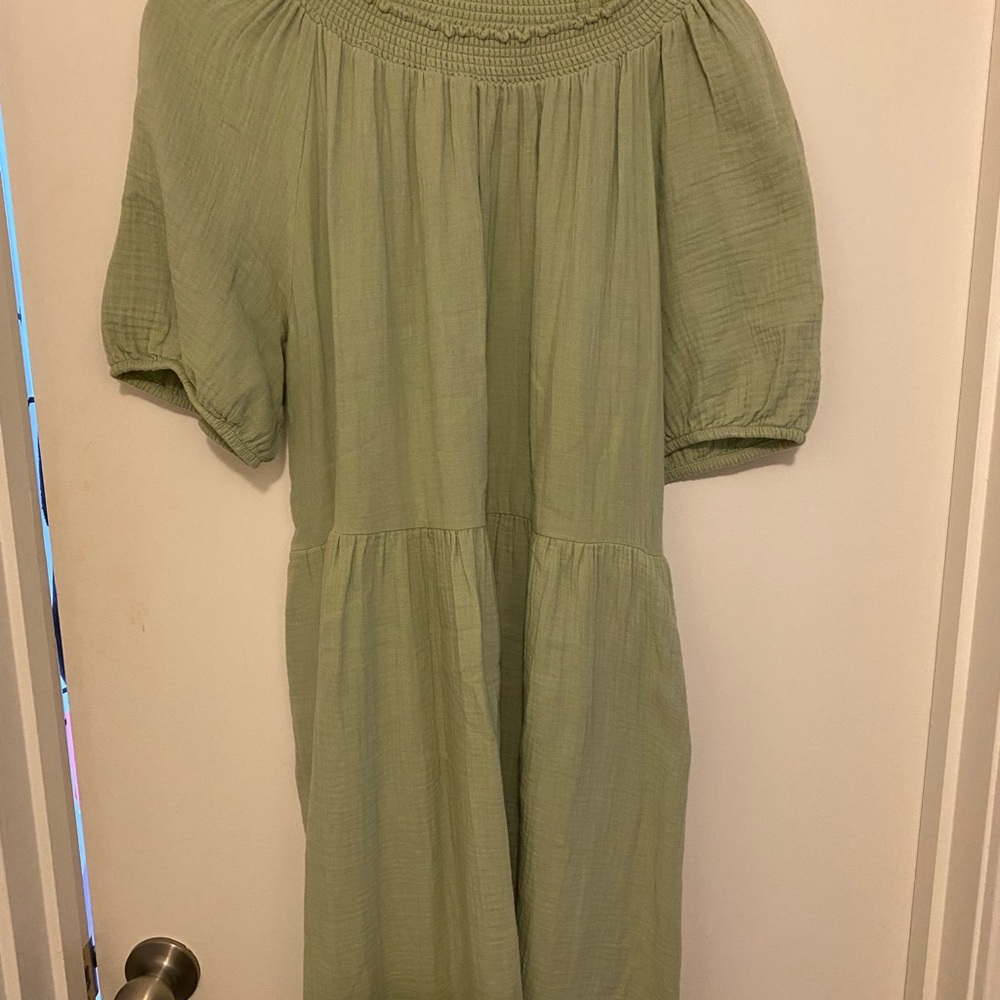 Universal Thread Sage Green Smocked Dress